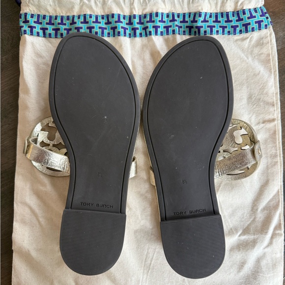 Tory Burch Miller Metallic Gold Sandals 8.5 - Picture 2 of 2